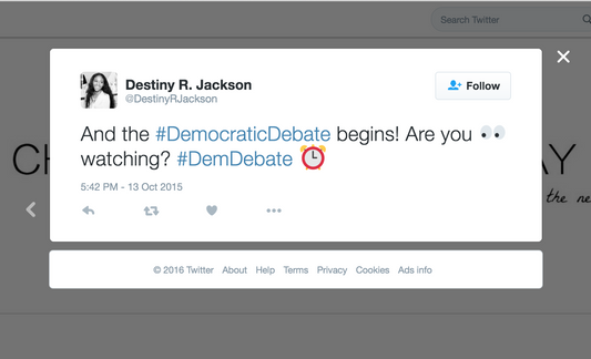 Tweeting in Action: My #DemDebate Highlights!